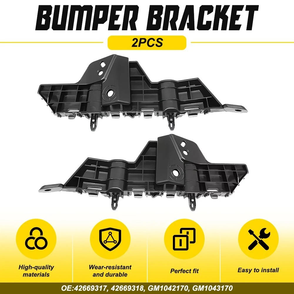 2x Front Bumper Guide Bracket For 2018-22 Buick Encore 1.4L 42669317 42669318 EA 6B93BC-57