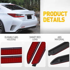 2PCS REAR BUMPER REFLECTOR SET FITS FOR LEXUS 2016-2021 RC300 RC350 LH RH SIDE 6B93BC-57