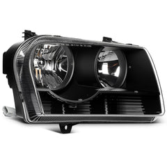 For Chrysler 300 2.7L 3.5L 2005-2010 Black Housing Headlights Assembly Pair 6B93BC-57