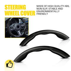 Car Steering Wheel Booster Non-Slip Cover Carbon Fiber Universal Accessorie EOA 6B93BC-57