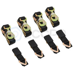 4pcs Axle Straps Car Trailer Hauler Ratchet Tie Down Straps with Snap Hooks 6B93BC-57