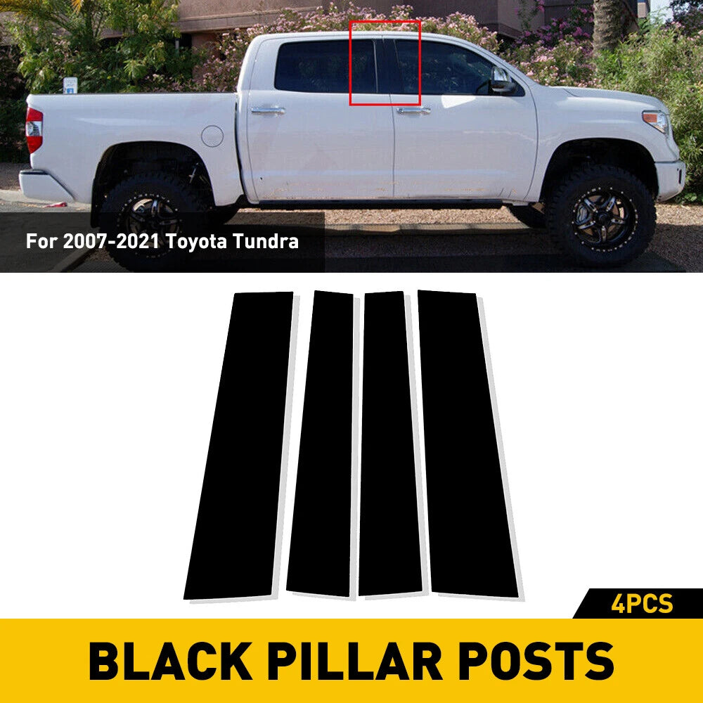 For TOYOTA Tundra Double Cab 2007-2021 Pillar Posts Door Window Cover Kit EOA 6B93BC-57