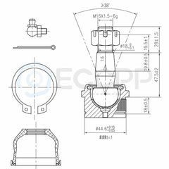 6 Front Ball Joints Control Arms Sway Bars Kit For 1997-2002 Ford Expedition 2WD KOEEP