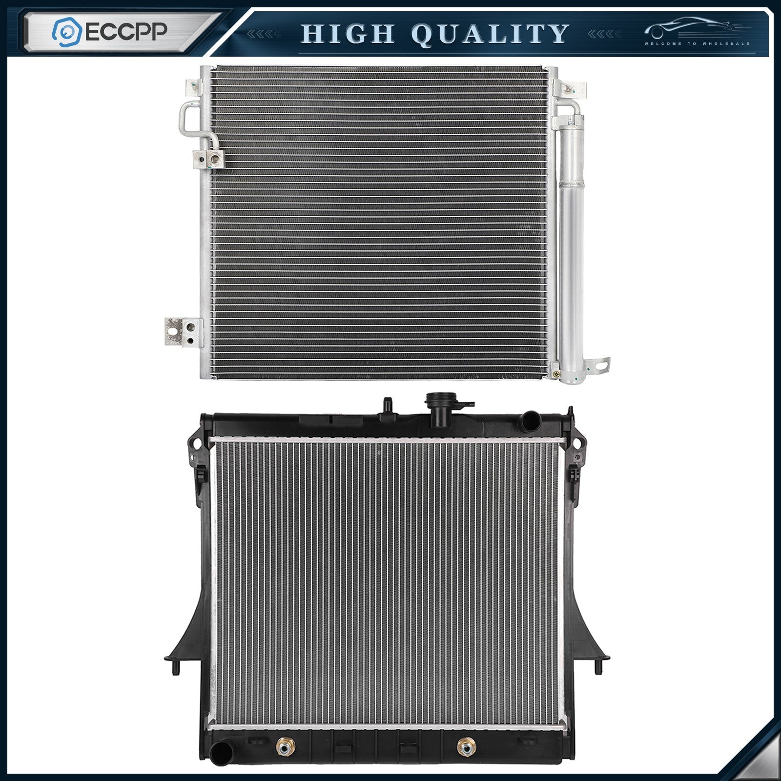 Aluminum Radiator & AC Condenser Cooling Kit For 2009-2012 Chevrolet Colorado 6B93BC-57