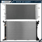 Aluminum Radiator & AC Condenser Cooling Kit For 2009-2014 2015 2016 Audi A4 6B93BC-57