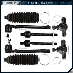 Front Tie Rod End Ball Joint Rack and Pinion Bellow For 2009-12 Hyundai Elantra