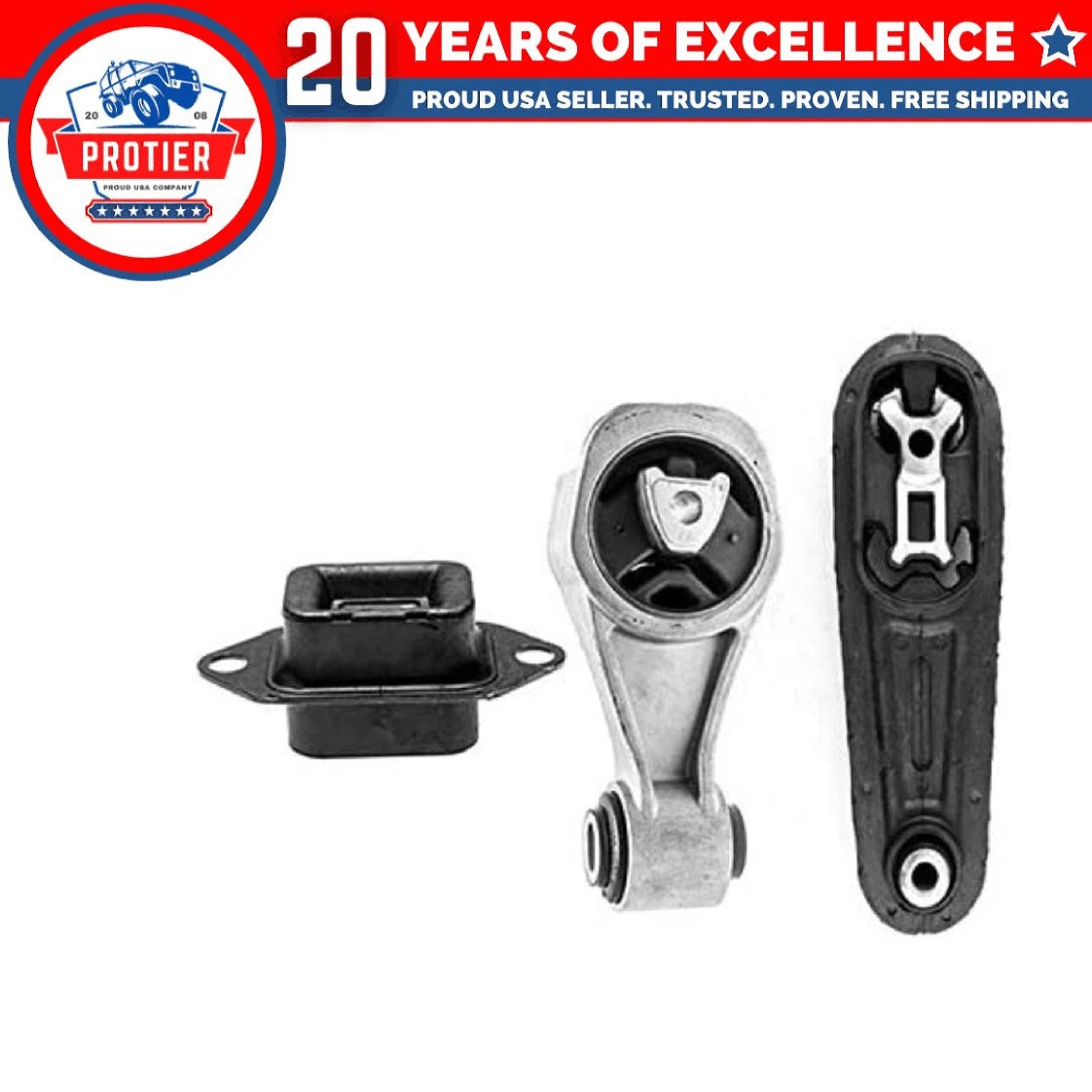 Torque Strut & Trans Mount 3PCS Set Fit 2013-2016 Nissan Sentra 1.8L Auto Trans 6B93BC-57
