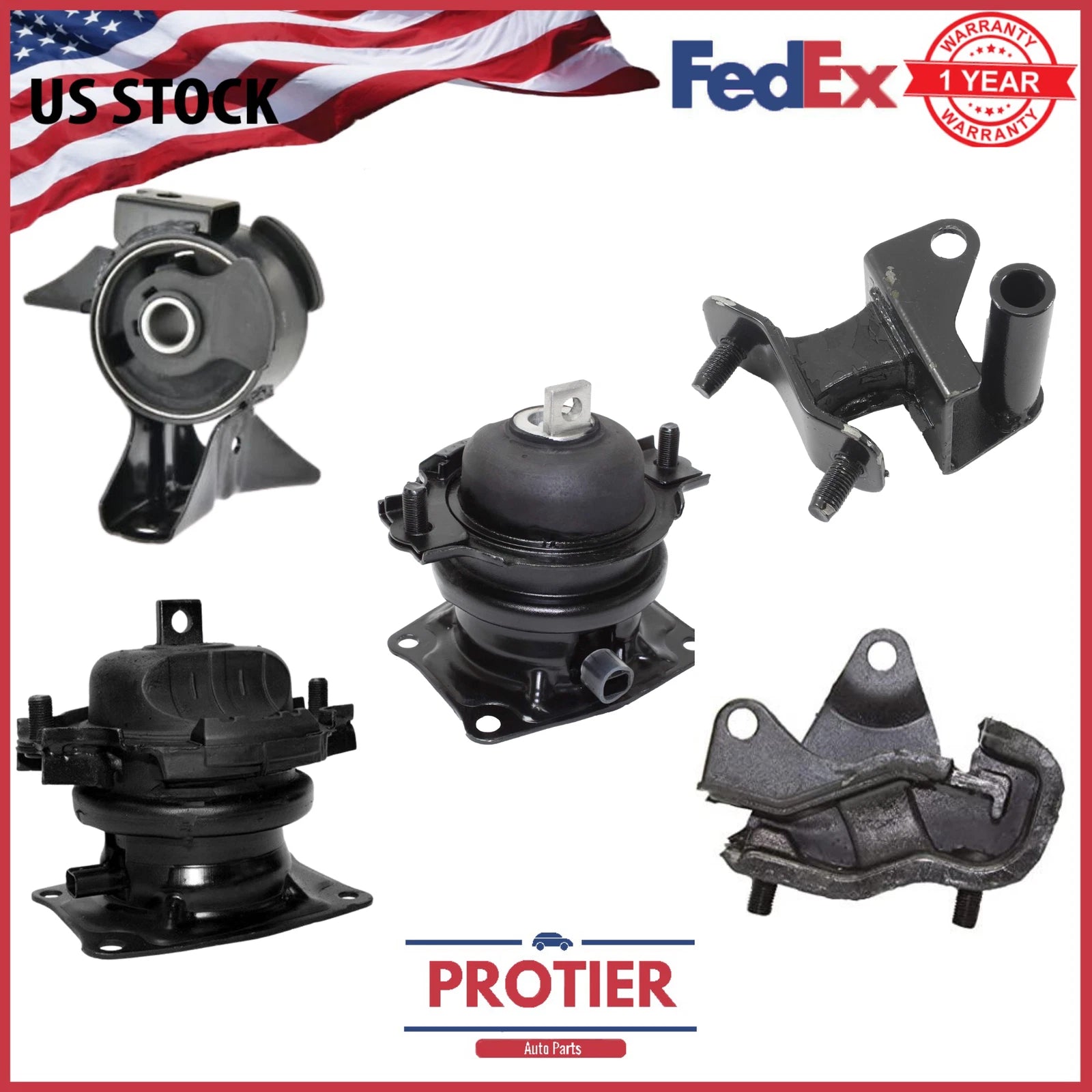 Motor & Transmission Mount Set 5PCS for 2006-2008 Honda Pilot 3.5L FWD / 2WD 6B93BC-57