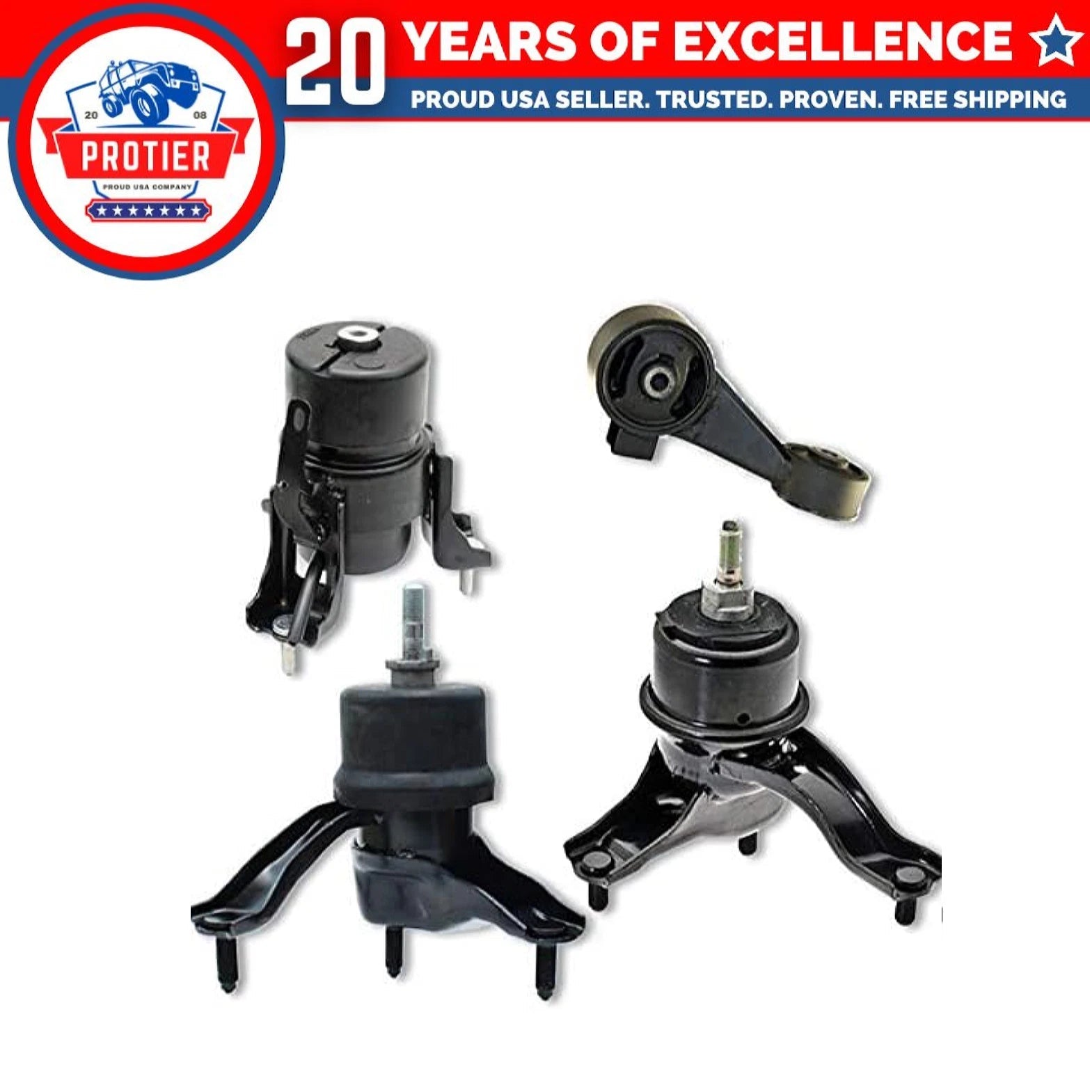 Fits 2004-2006 Toyota Camry 3.3L / Lexus ES330 Motor & Trans Mount 4pcs : 6B93BC-57