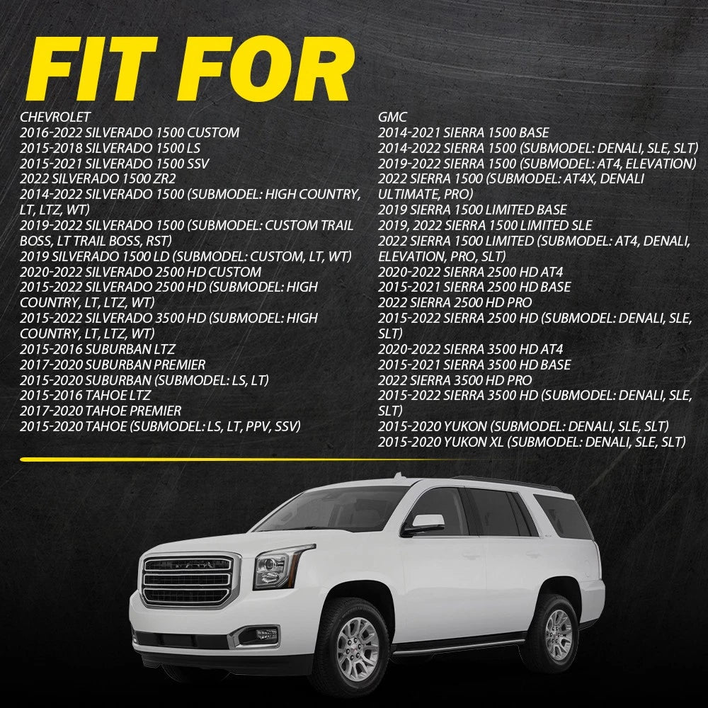 Outer Door Handle For 2014-2022 Chevrolet Silverado 1500 Chrome Front Left EOA 6B93BC-57