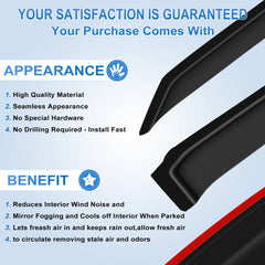 Window Visor Vent Rain Shades Guards Deflectors For 02-05 Honda Civic Sedan 6B93BC-57