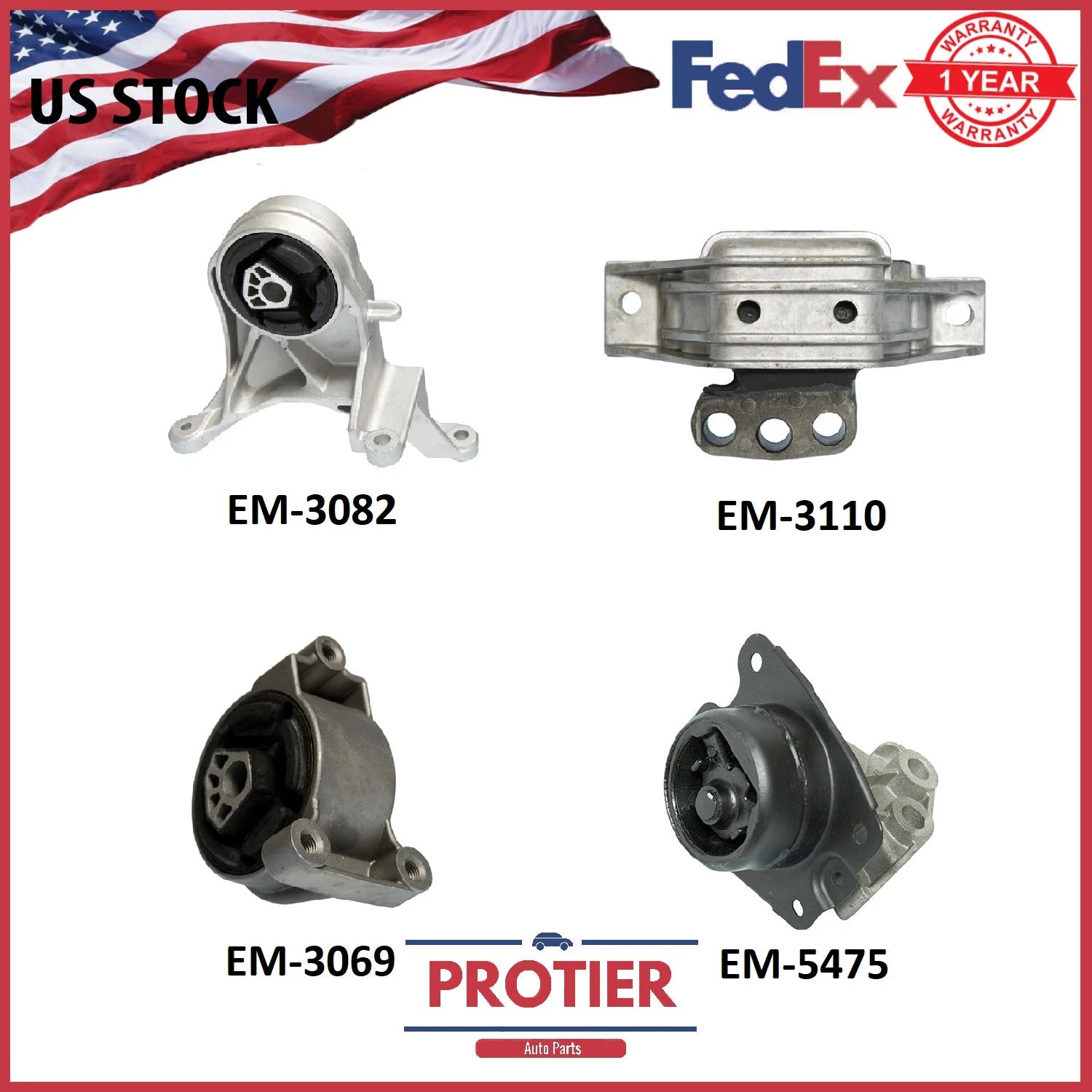 Fits Chevrolet Equinox Fits Pontiac Torrent 05 - 09 3.4L Motor & Trans Mount Set 6B93BC-57