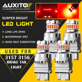 4X AUXITO 3157 Red LED Strobe Flashing Blinking Brake Tail Light/Parking Bulbs A AUXITO