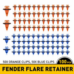 100x Fender Flare Retainer Clip for 2005-2016 Toyota Tacoma/2007-2014 FJ Cruiser 6B93BC-57