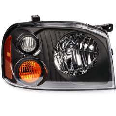 For 2001-2004 Nissan For Frontier Black Housing Left+Right Headlights Assembly