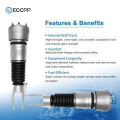 For Porsche Panamera GTS Turbo S 4S 2010-2013 Front Air Suspension Shocks Pair 6B93BC-57