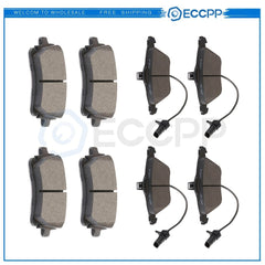 Front and Rear Brake Ceramic Pads For 2008 - 2009 Audi A4 Performance 8pcs 6B93BC-57