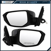 Side Mirror Pair Set Power Black 3 wire For 2016 Honda Civic Left & Right
