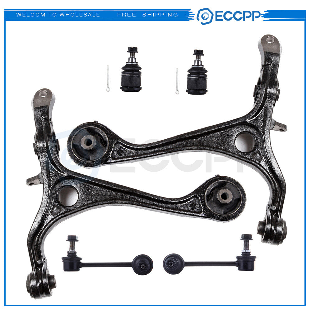 6PCS Front Lower Control Arms Rear Sway Bar Links Kit For 2003-2007 Honda Accord 6B93BC-57