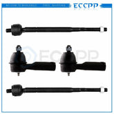 For 1999-2004 Honda Odyssey 4PCS Front Inner and Outer Tie Rod Links Steering 6B93BC-57