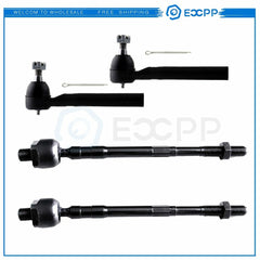 4pcs Suspension Kit Inner and Outer Tie Rod Ends for 2005-2006 07 Nissan Murano 6B93BC-57