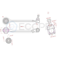 Complete 12 Upper Lower Control Arms Fits 05-09 Dodge Charger & Magnum 2WD 6B93BC-57