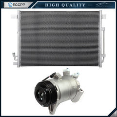 AC Condenser & Compressor Cooling Kit For 2011-2012 2013 2014 2015 Nissan Quest