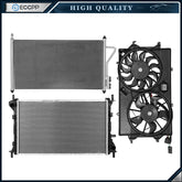 Electric Radiator Condenser Cooling Fan Kit For 2005 2006 2007 Ford Focus 6B93BC-57