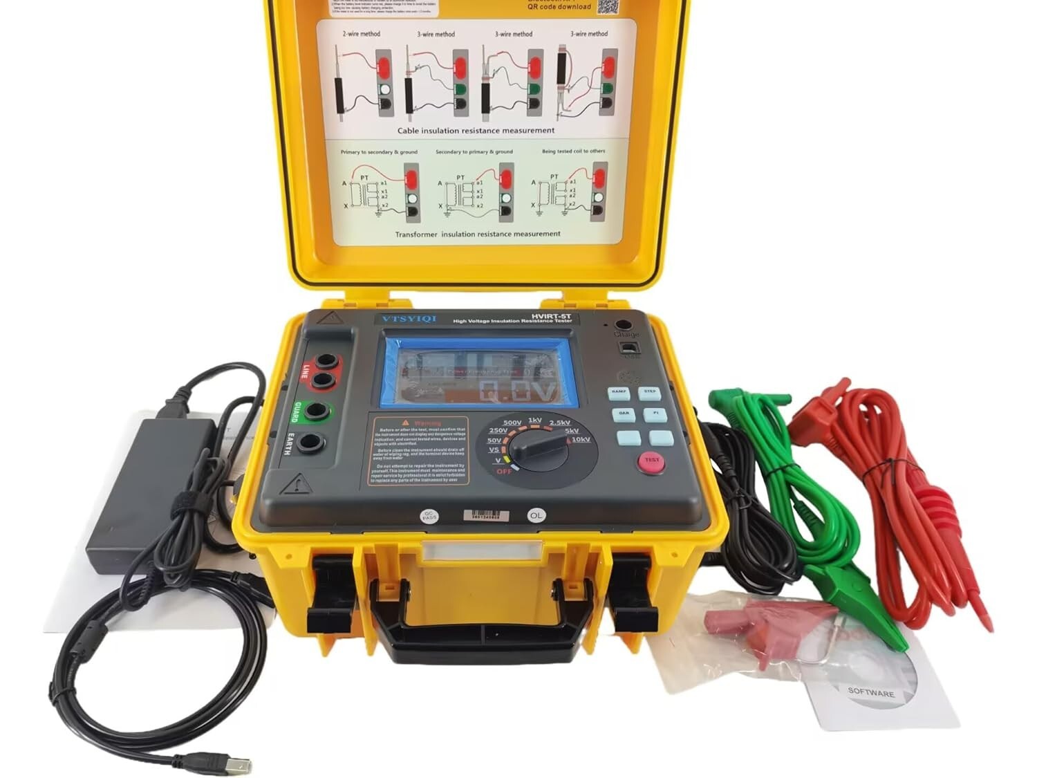HV Insulation Resistance Tester with Resistance Range 0.5MΩ~5TΩ Voltage 10kV 6B93BC-57