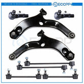 8Pcs Front Lower Control Arms Rear Sway Bar Links For 2001-2002 03 Mazda Protege KOEEP