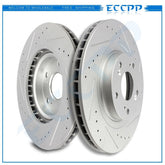 Front Drilled And Slotted Brake Discs Rotors For 2015 Acura ILX Honda Civic 6B93BC-57