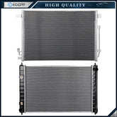 Aluminum Radiator & AC Condenser Cooling Kit For 2011-2016 2017 Nissan Quest 6B93BC-57