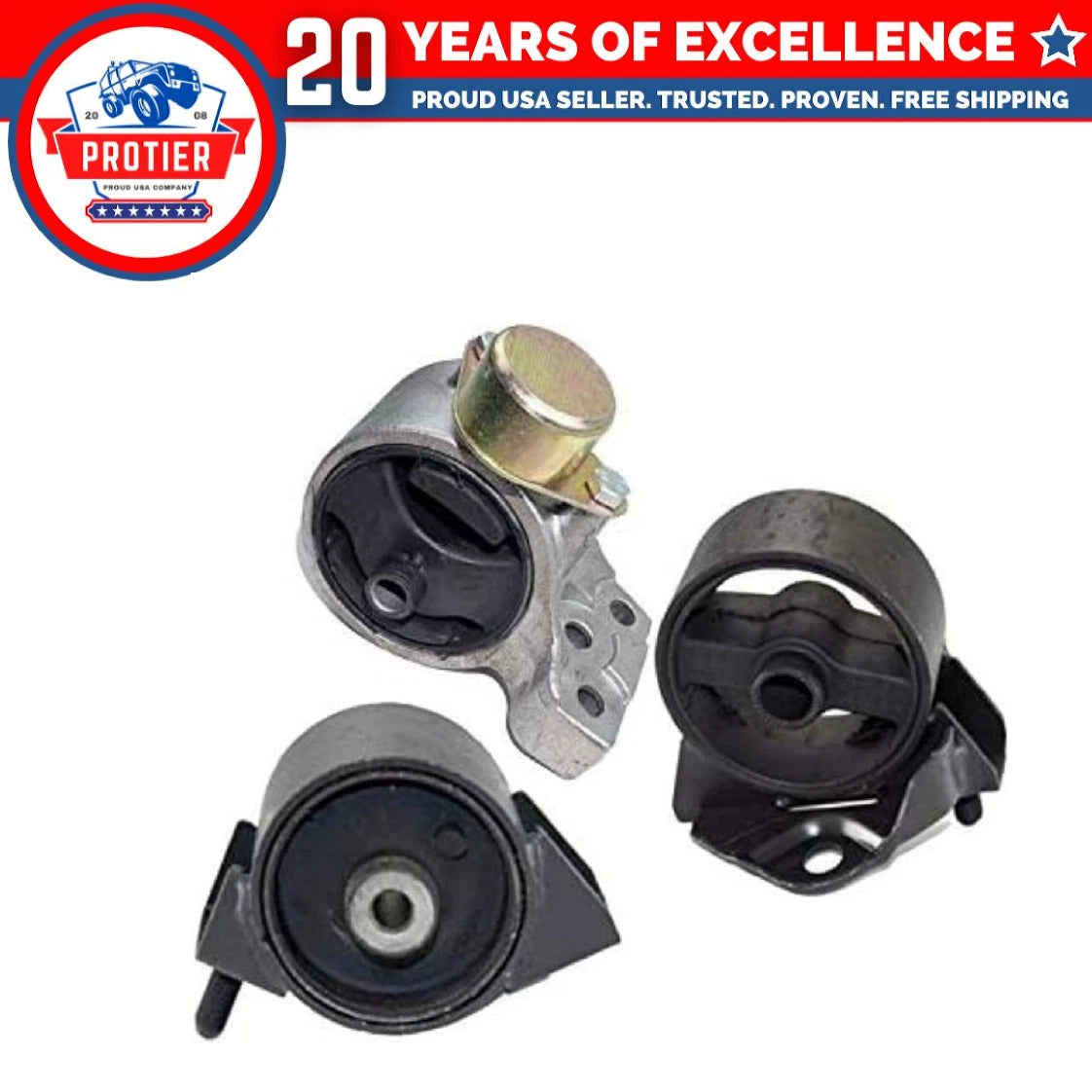 3PCS Engine Motor Mount Set for 1999-2000 Hyundai Elantra 2.0L for Auto Trans 6B93BC-57