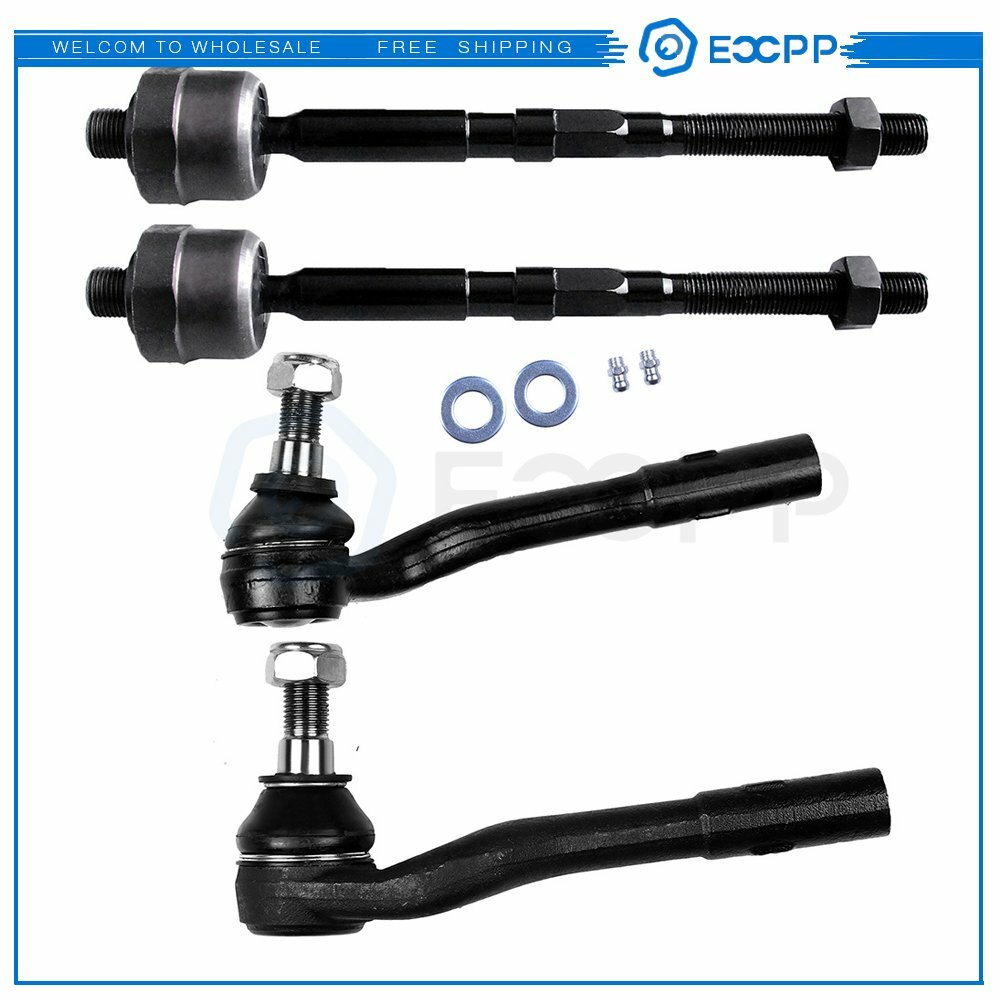 Front Steering Tie Rod End Inner Outer Set 4set Fits MB Mercedes C CLK Series 6B93BC-57