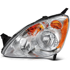 ECCPP Headlights Assembly For Honda CR-V CRV 2.4L 2005-2006 Pair Chrome Amber 6B93BC-57