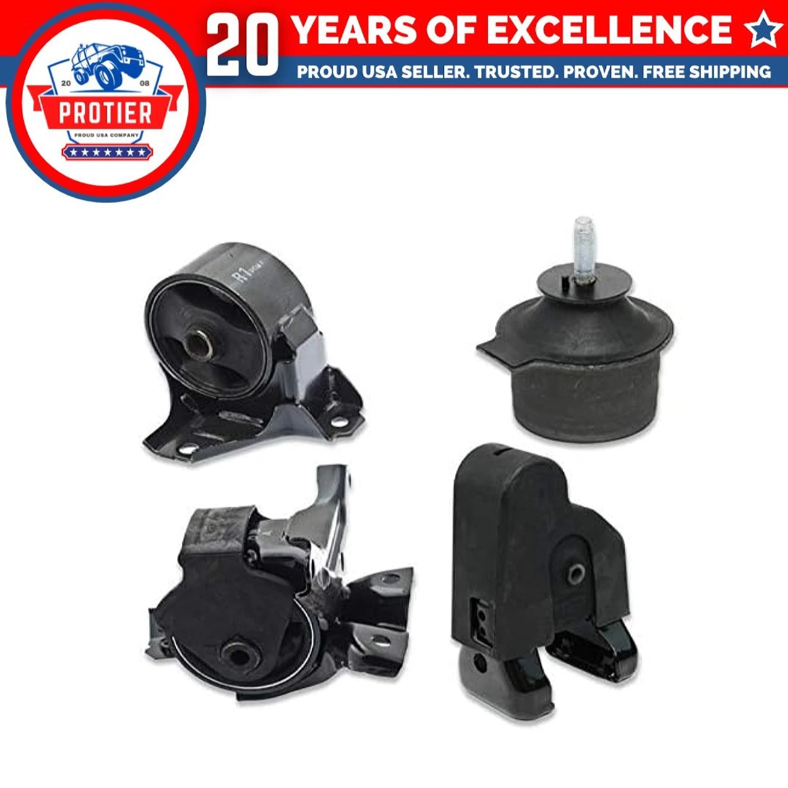 Fits 2006-2010 Hyundai Azera 3.3L 3.8L Engine Motor & Trans Mount Set 4pcs : 6B93BC-57