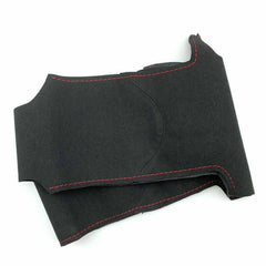 Top Black Suede Steering Wheel Hand-stitch on Wrap Cover For Toyota RAV4 2013