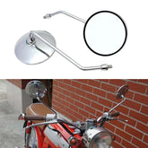 2x 10mm Chrome Motorcycle Rearview Mirrors Round For Triumph Bonneville 650 750
