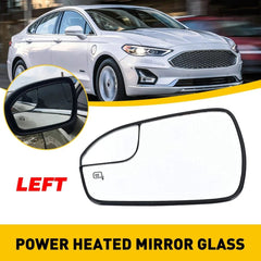 For Ford Fusion 2013-2020 Left Driver Side Wing Door Mirror Glass Heated View EA 6B93BC-57