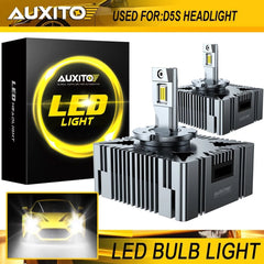 AUXITO D5S LED Headlight Bulbs High Low For Audi A3 A4 A5 A6 Q3 Q5 Q7 S4 S5 EOA AUXITO