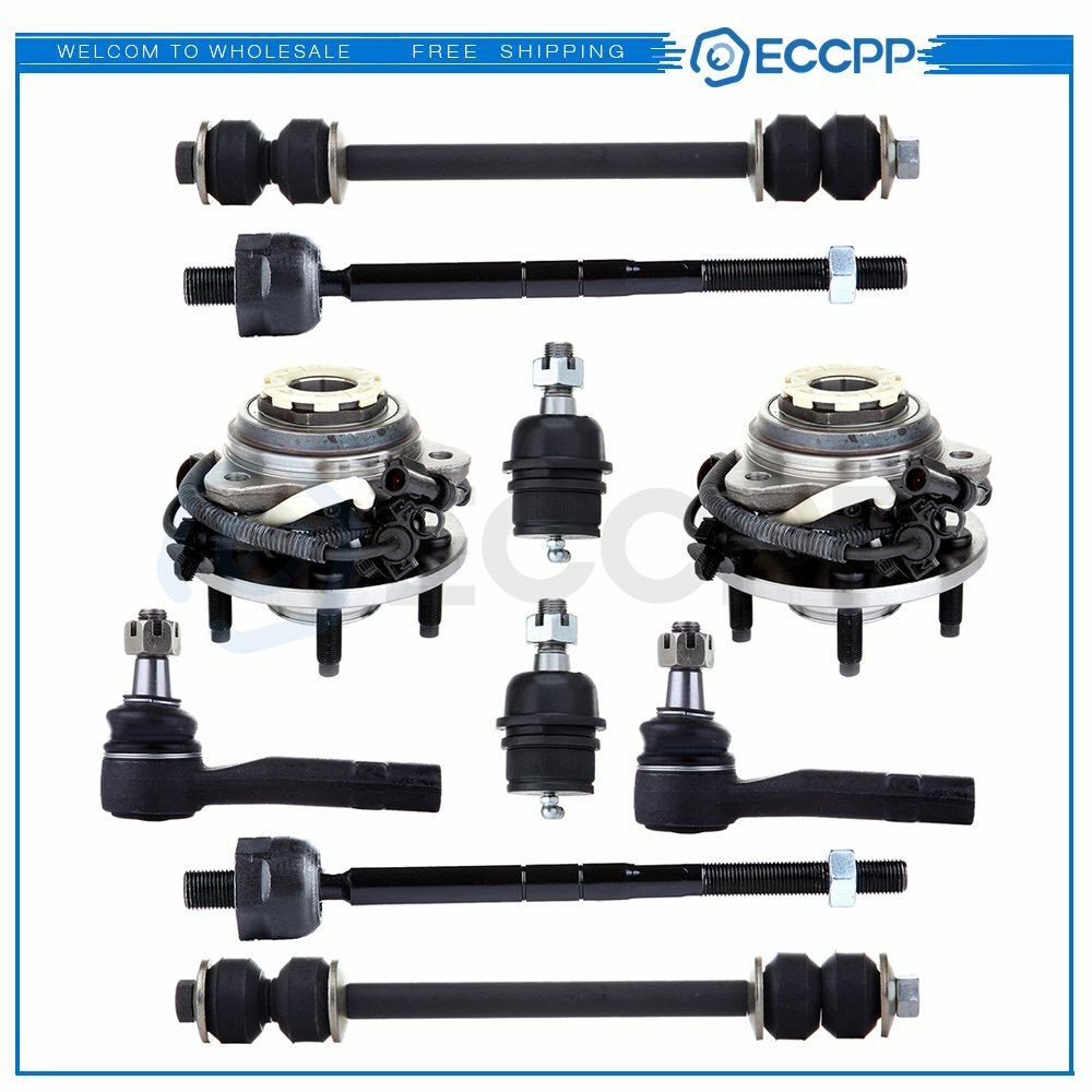 10pcs For 1998 1999 Ford Ranger Front Wheel Hub and Bearing Set & Suspension Kit KOEEP