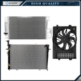 Electric Radiator Condenser Cooling Fan Kit For 2005 2006-2009 Hyundai Tucson 6B93BC-57