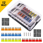 Fuse Box with Negative Bus Blade Fuses Holder Block LED for Car Boat Truck EOA 6B93BC-57