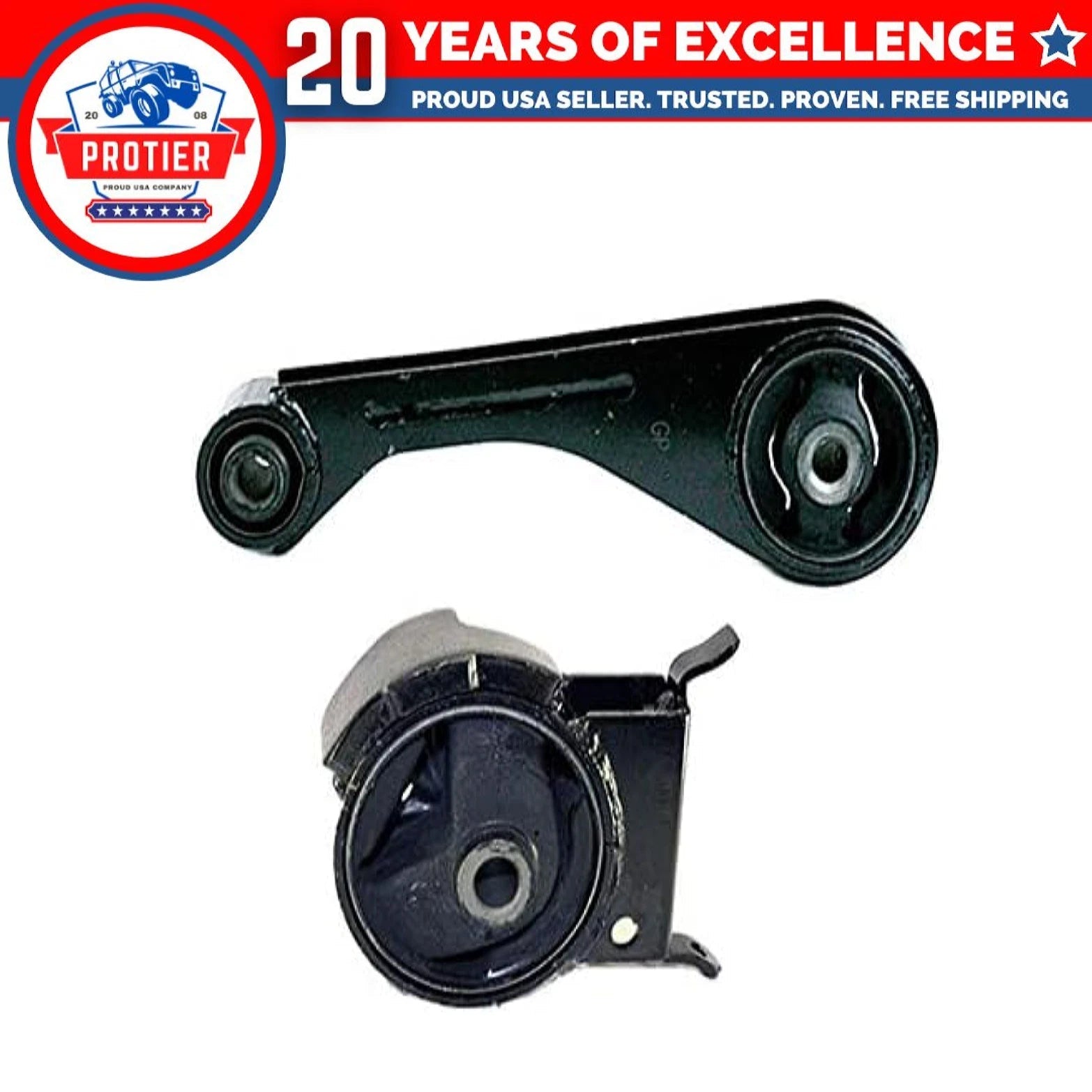 Fits 2001-2003 Toyota Prius 1.5L AUTO, Torque Strut & Trans Mount Set 2pcs : 6B93BC-57