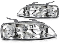 ECCPP Headlights Assembly For Chevrolet Aveo 1.6L 2004-2006 Pair Kit Chrome KOEEP