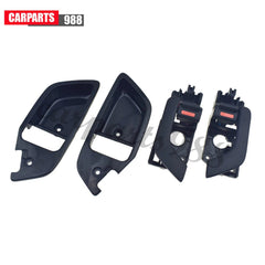 Pair Left Right Black Inside Door Handle + Bezel for 2003-2008 Hyundai Tiburon 6B93BC-57