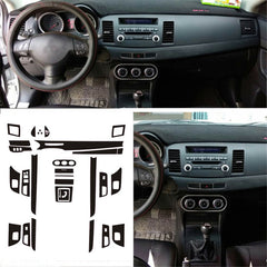 Interior Center Console Carbon Fiber Molding Sticker Decals For Mitsubishi EX