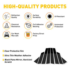 US For 2013-2018 Altima Nissan 8PCS Black Posts Window Pillar Door Trim Cover 6B93BC-57