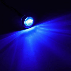 10X Blue 3/4"Round LED Bullet Clearance Side Marker Lights For Truck Trailer RV 6B93BC-57