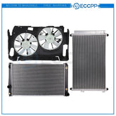 Electric Radiator Condenser Cooling Fan Kit For 2009 2010-2012 Toyota RAV4 KOEEP